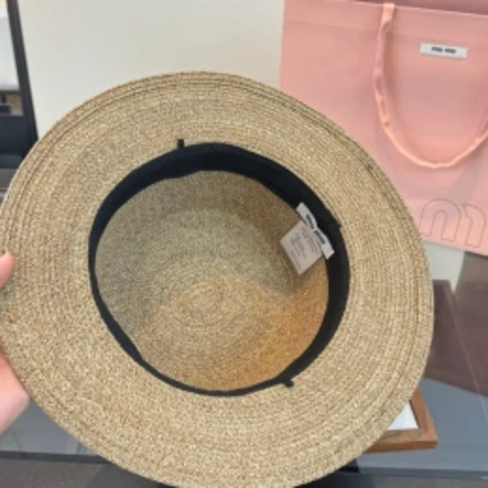 ☁️ Miu Miu ❀ Natural Straw Hat ✧ Colorful Braided Trim